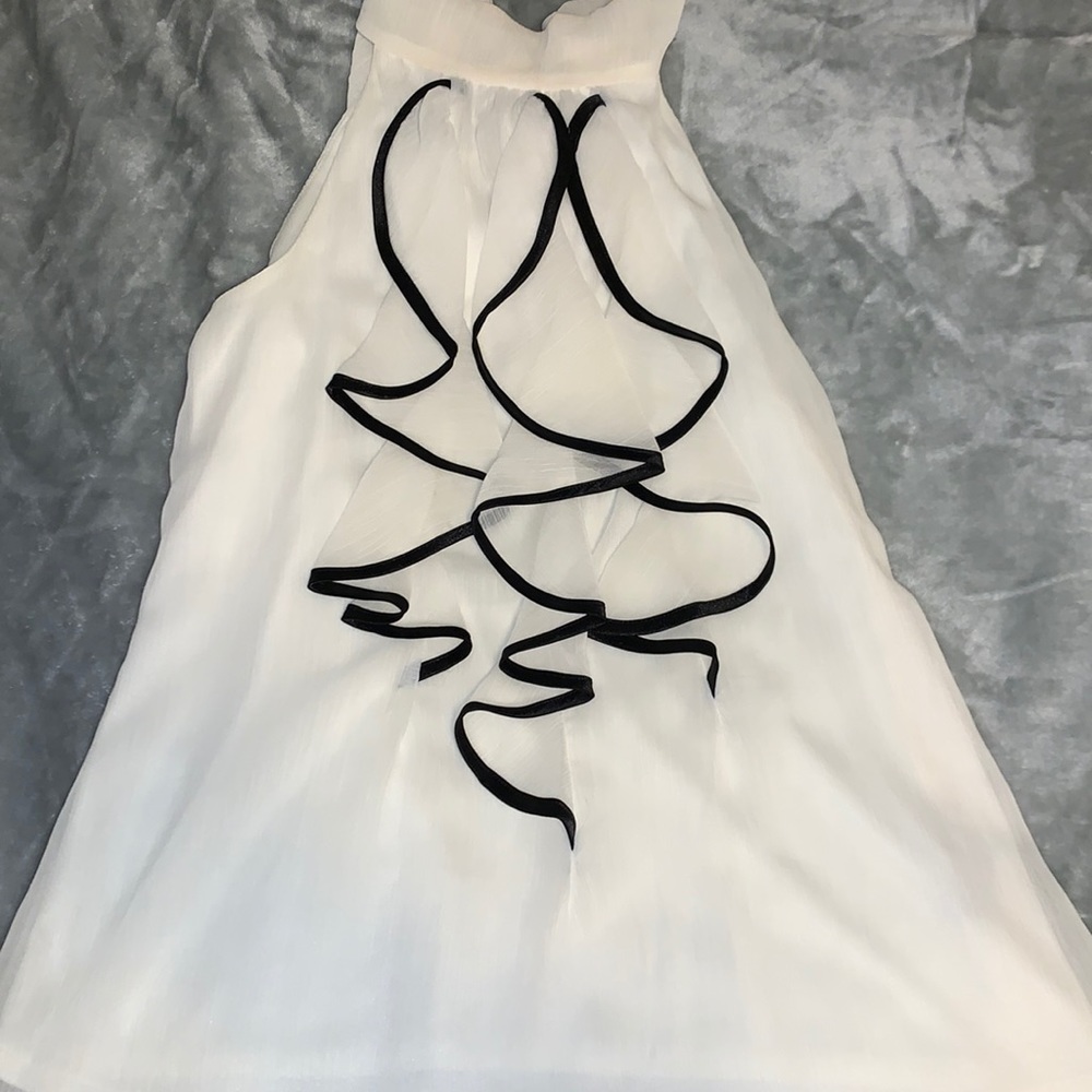 White Ruffle Halter Top